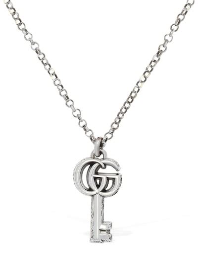 gucci lock and key necklace|gg pendant.